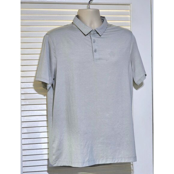 NWT Lululemon Men's Ligth Grey X-STATIC Fabric Evolution Polo Shirt Size L 2758 - Picture 2 of 14